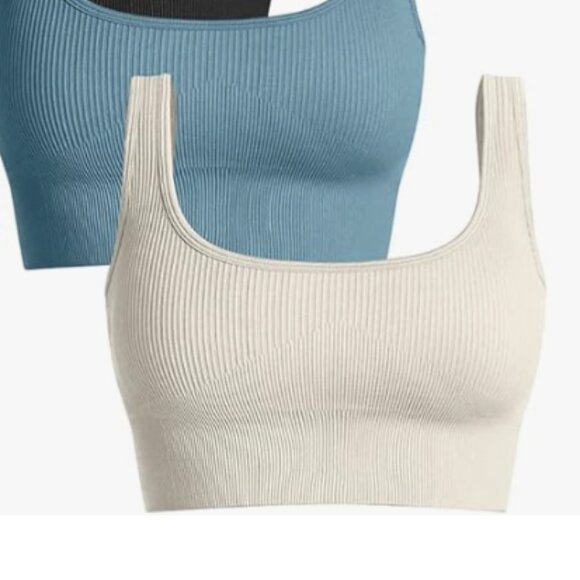 oqq Other - Medium Support Tank Top Ribbed Seamless Activewear Yoga Bra Size S NWOT